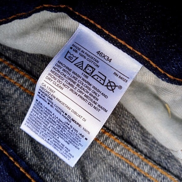 Old Navy Men’s Loose Fit Dark Wash Denim Jeans - Size 46x34 NWT - Picture 5 of 10